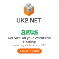 50% OFF coupon WordPress Hosting at Uk2.net