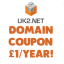 Uk2 Domain name coupon for domain only £1/year !