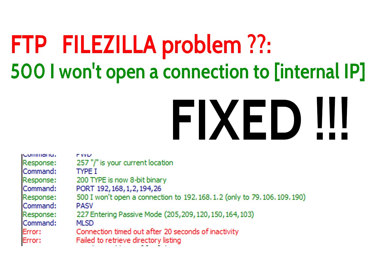 Bind address already in use. FTP ошибка 500. Failed to connect to FTP UBERPSYX. Oops, 500 Error. Internal_IP.