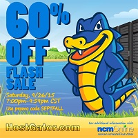 60% OFF NEW Hosting + $4.99 on Select Domain coupon at HostGator.com