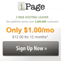Special offer : iPage $1 hosting coupon plus Free domain name