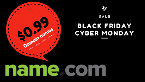 Black Friday Cyber Monday 2017 Domain Name From 0 99 Year At Name Com Easy Promo Code