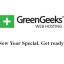 GreenGeeks New Year Coupon: Unlimited hosting plus free domain name only $2.95/mo